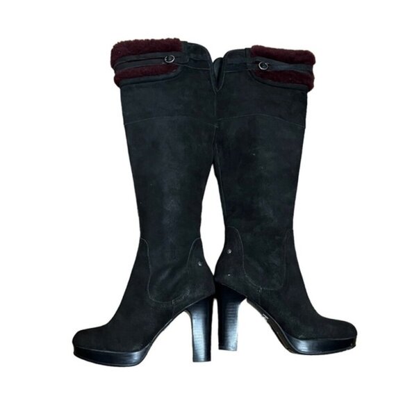 UGG Australia Ophira Black Suede Heels Women Size 7 - Picture 5 of 15